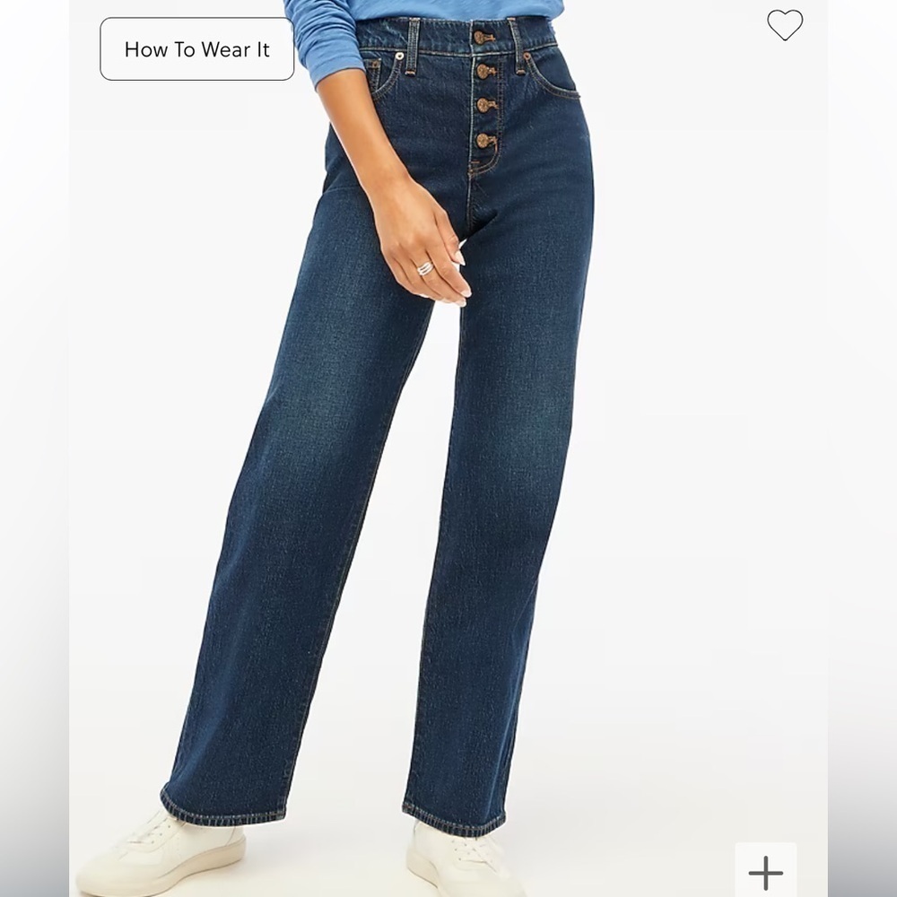 j crew Full-length wide-leg jean in all-day stretch space navy wash
